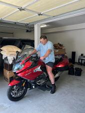 2025_07_0026 Damian's sits on his new motorcycle, San Diego, California, July 2025