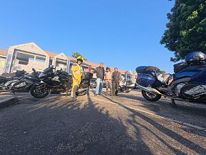 2025_07_0041 Preparing to leave for our big ride, Calabasas, California, July 2025