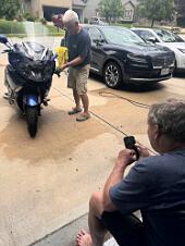2025_08_0196 Cleaning the bikes at Steve's, Kansas City, Missouri, August 2025
