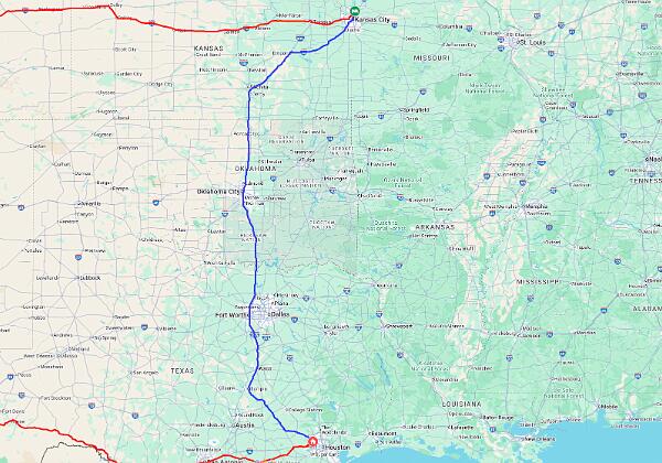 Kansas to Texas After saying goodbye to the Aussies at Steve's in Kansas City, Missouri, I'll ride south to home. I'll cross Kansas and...