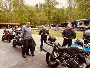 2024_05_0004 Ready to ride on the first day, 2024 BMW TTD, Iron Horse Motorcycle Lodge, Stecoah, North Carolina, May 2024
