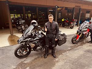 2024_05_0009 Ready to ride on the first day, 2024 BMW TTD, Iron Horse Motorcycle Lodge, Stecoah, North Carolina, May 2024