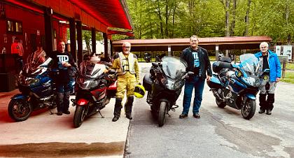 2024_05_0251 The Aussies leave the Iron Horse Motorcycle Lodge, Stecoah, North Carolina, May 2024