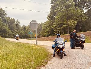 2024_05_0319 Rest break after riding Push Mountain, Harriet, Arkansas, May 2024
