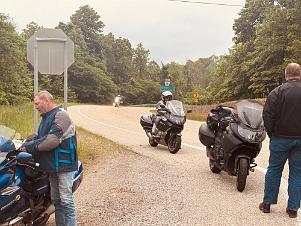 2024_05_0321 Rest break after riding Push Mountain, Harriet, Arkansas, May 2024