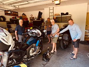 2024_05_0347 Working on the bikes in Steve's Garage, Kansas City, Missouri, May 2024