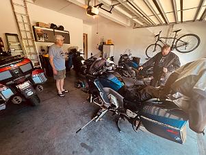 2024_05_0353 Working on the bikes in Steve's Garage, Kansas City, Missouri, May 2024
