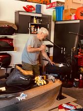 2024_05_0354 Working on the bikes in Steve's Garage, Kansas City, Missouri, May 2024