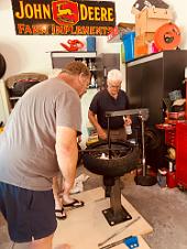2024_05_0355 Working on the bikes in Steve's Garage, Kansas City, Missouri, May 2024