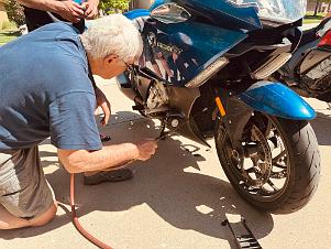 2024_05_0359 Working on the bikes in Steve's Garage, Kansas City, Missouri, May 2024