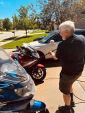 2024_05_0362 Working on the bikes in Steve's Garage, Kansas City, Missouri, May 2024