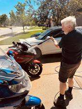 2024_05_0363 Working on the bikes in Steve's Garage, Kansas City, Missouri, May 2024