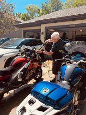 2024_05_0364 Working on the bikes in Steve's Garage, Kansas City, Missouri, May 2024